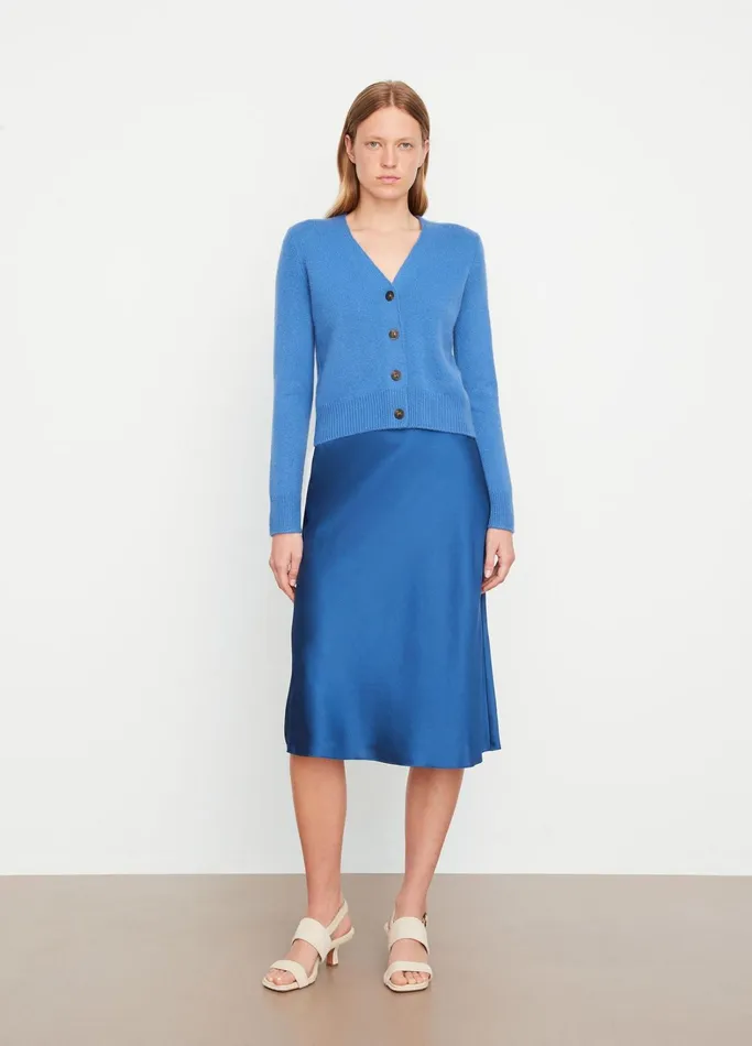 Vince Sweaters Women Cashmere FlatPlacket Cardigan Riverine