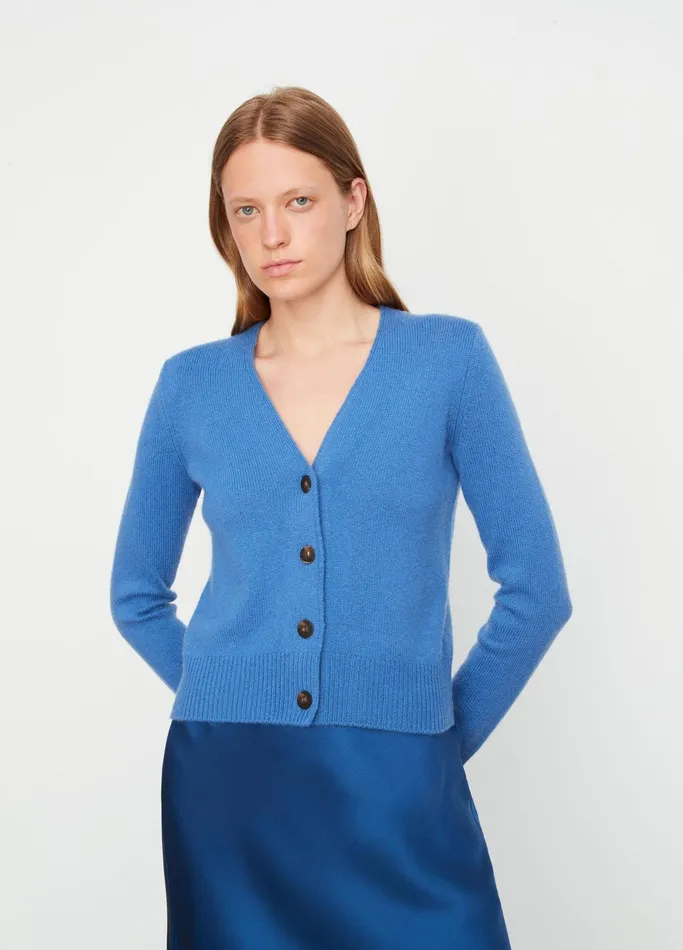 Vince Sweaters Women Cashmere FlatPlacket Cardigan Riverine