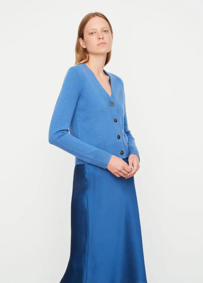 Vince Sweaters Women Cashmere FlatPlacket Cardigan Riverine