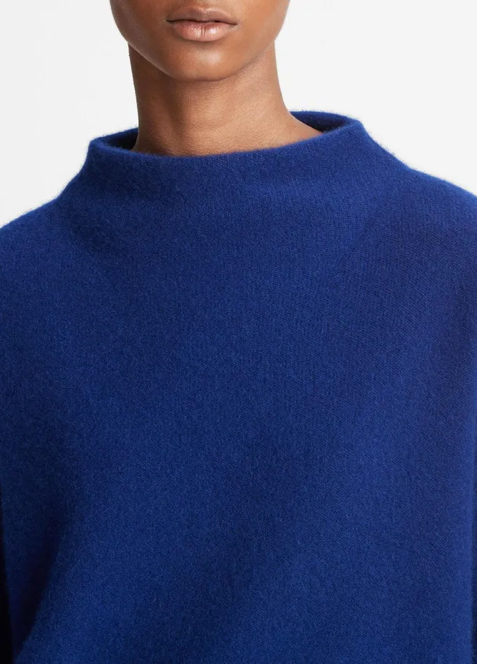 Vince Sweaters Women Plush Cashmere Funnel Neck Sweater Caspian