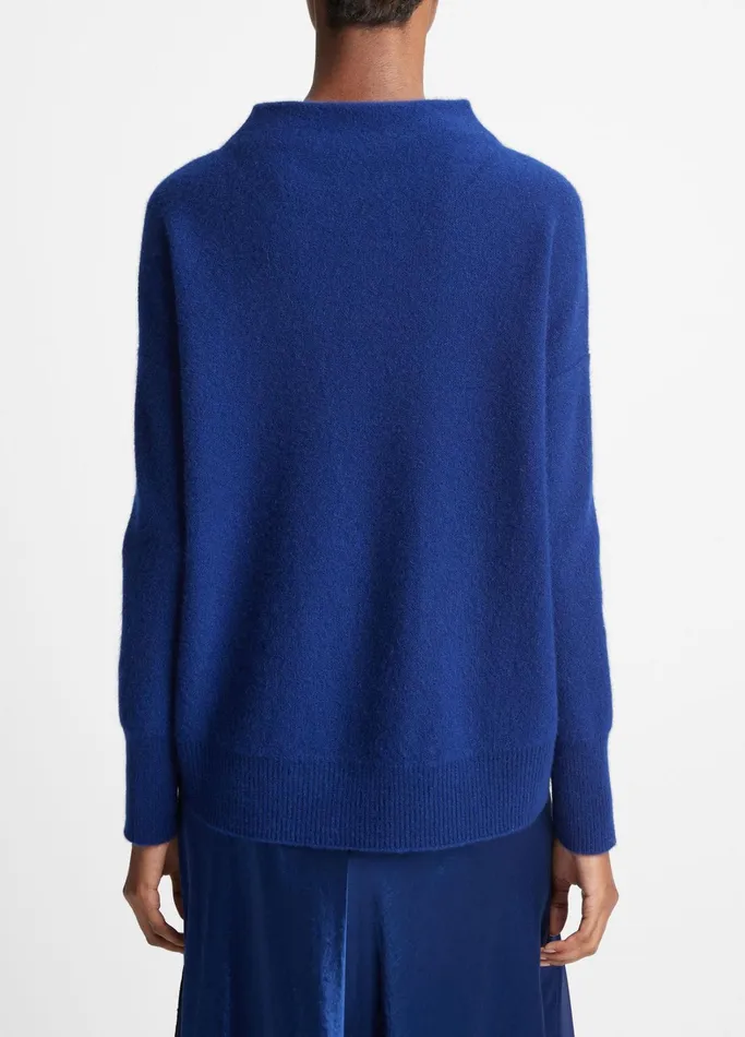 Vince Sweaters Women Plush Cashmere Funnel Neck Sweater Caspian