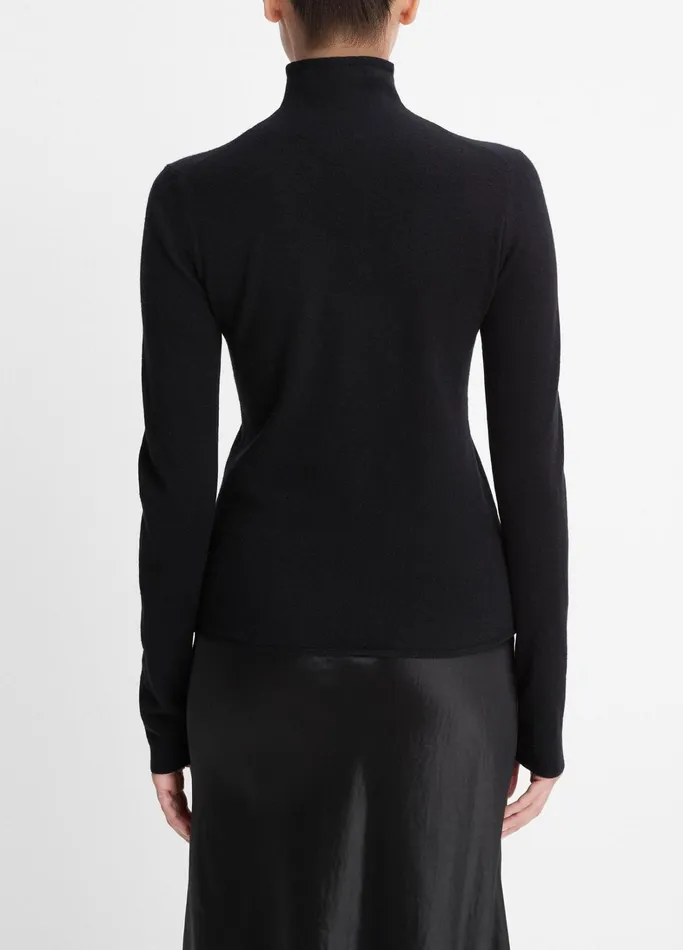 Vince Sweaters Women WoolBlend Slim Turtleneck Sweater Black