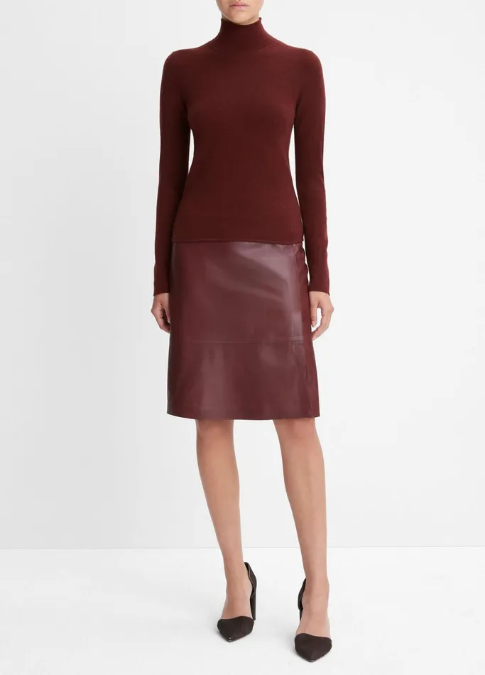 Vince Sweaters Women WoolBlend Slim Turtleneck Sweater Cinnamon Stick