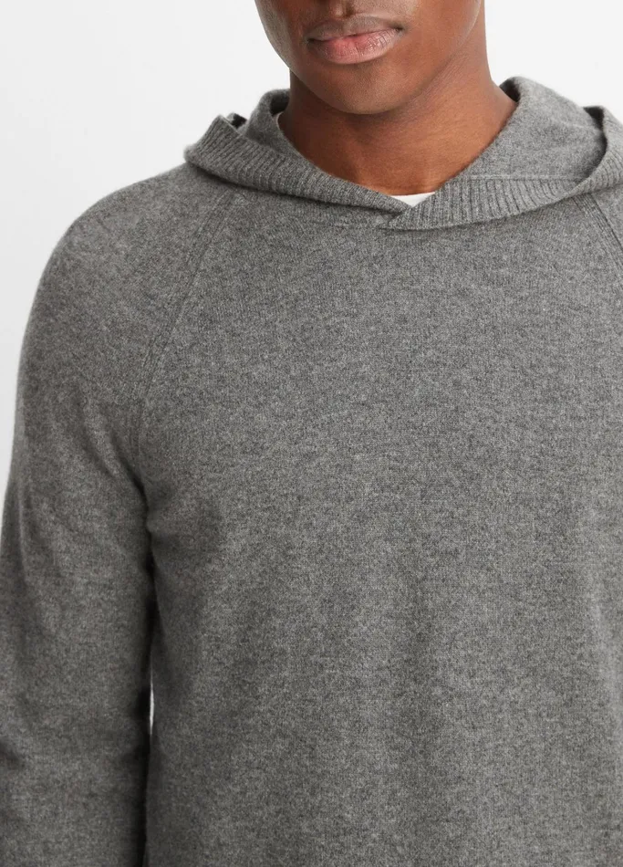 Vince Sweatshirts and Hoodies Men Wool Cashmere Pullover Hoodie Medium Heather Grey
