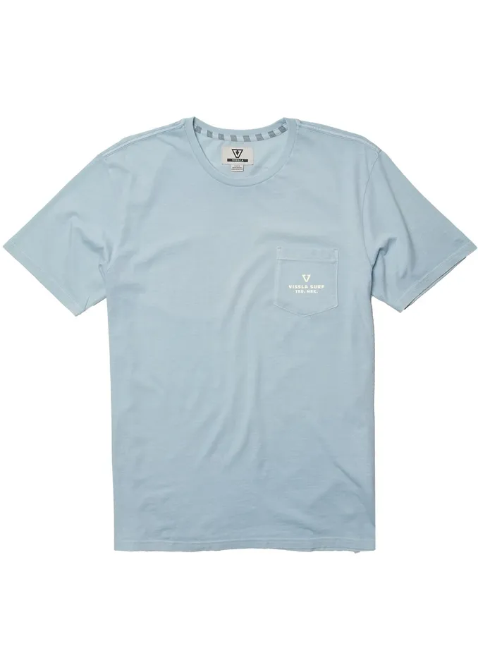 Vissla Cabezas Ss Pkt Tee Ice Blue Men Premium Tees Vissla Cabezas Ss Pkt Tee Ice Blue Men Premium Tees