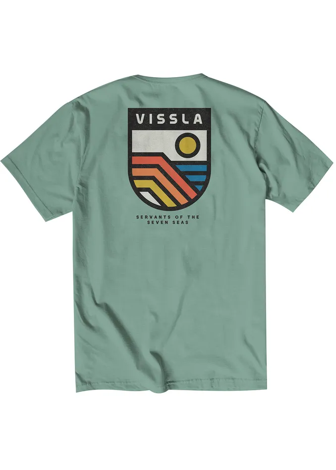 Vissla Premium Tees Men Elevation Organic Pkt Tee Jade