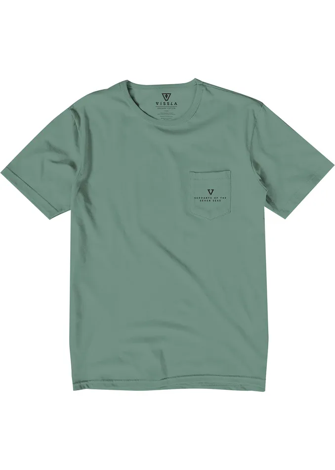 Vissla Premium Tees Men Elevation Organic Pkt Tee Jade