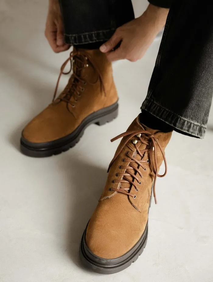 Walber Camel Men Bobbies Boots