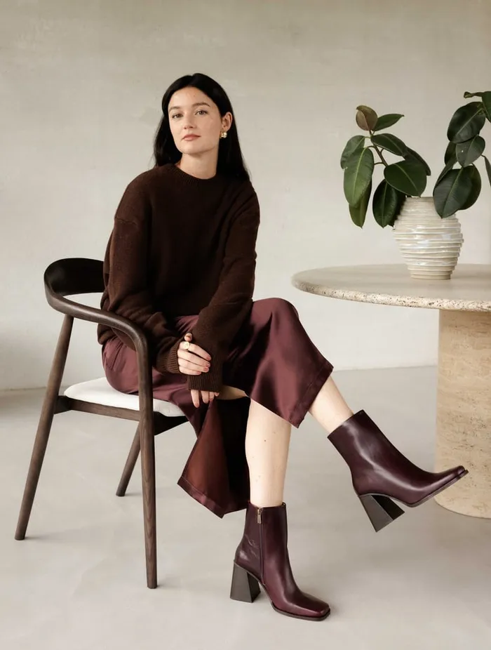 Wilma Cabernet Women Bobbies Ankle Boots