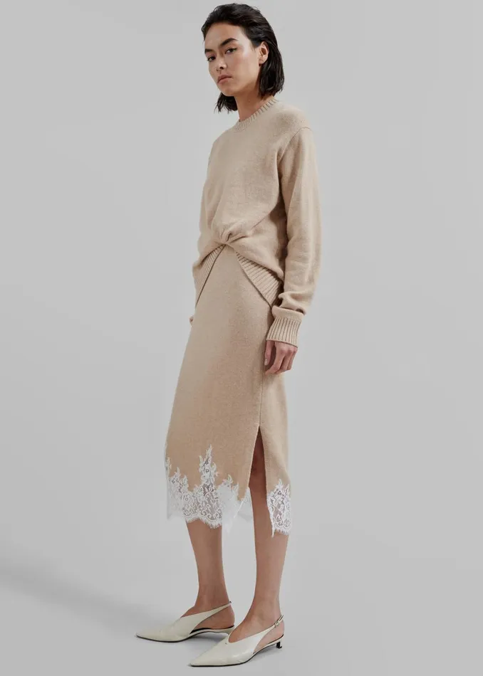 Women 31 Philip Lim Long Sleeve Draped Knit Dress 8211 Beige The Frankie Shop Dresses