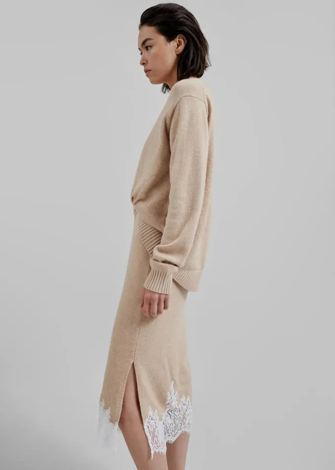 Women 31 Philip Lim Long Sleeve Draped Knit Dress 8211 Beige The Frankie Shop Dresses