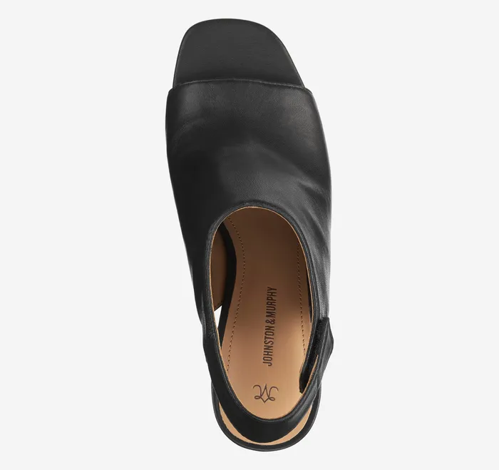Women8217s Shoes Women Johnston and Murphy Evelyn OpenToe Bootie Black Glove Leather