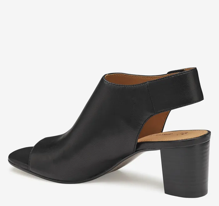 Women8217s Shoes Women Johnston and Murphy Evelyn OpenToe Bootie Black Glove Leather