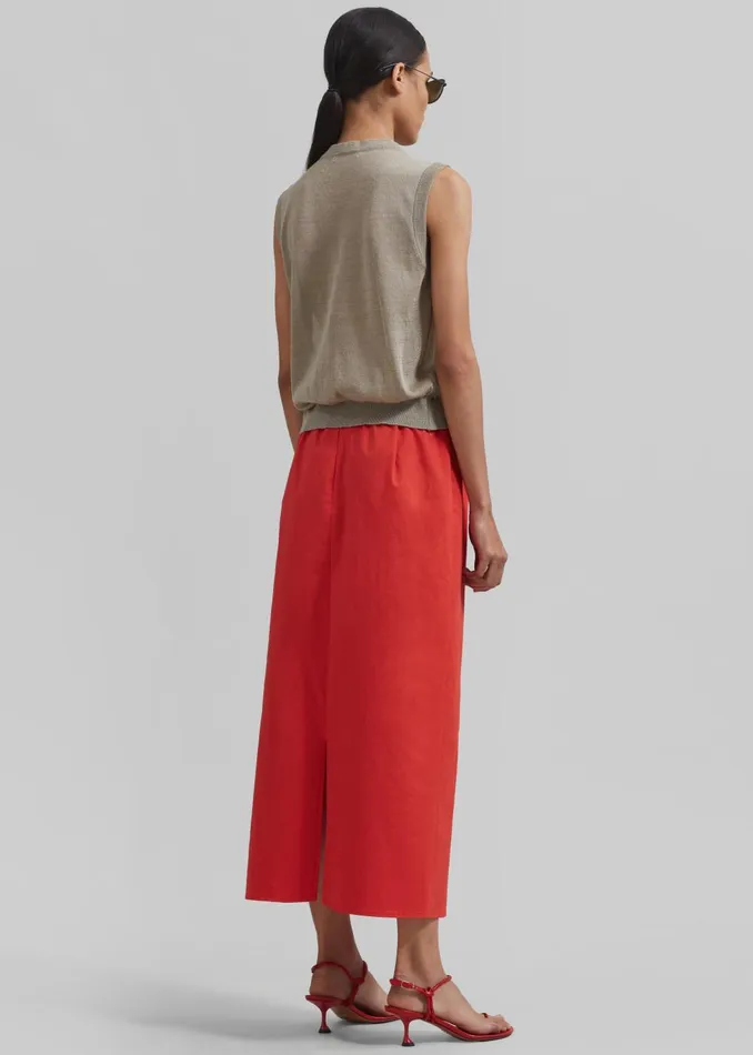 Women Alva Midi Skirt 8211 Red The Frankie Shop Bottoms