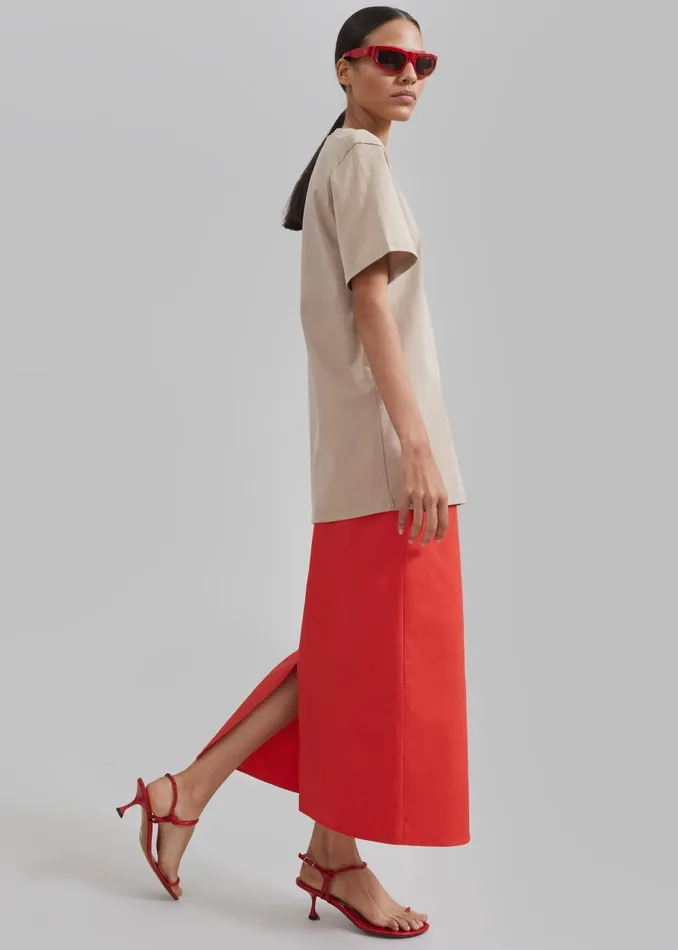 Women Alva Midi Skirt 8211 Red The Frankie Shop Bottoms