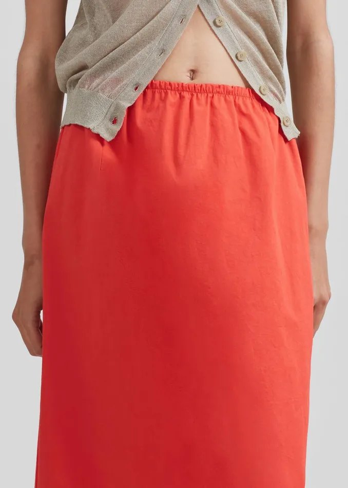 Women Alva Midi Skirt 8211 Red The Frankie Shop Bottoms