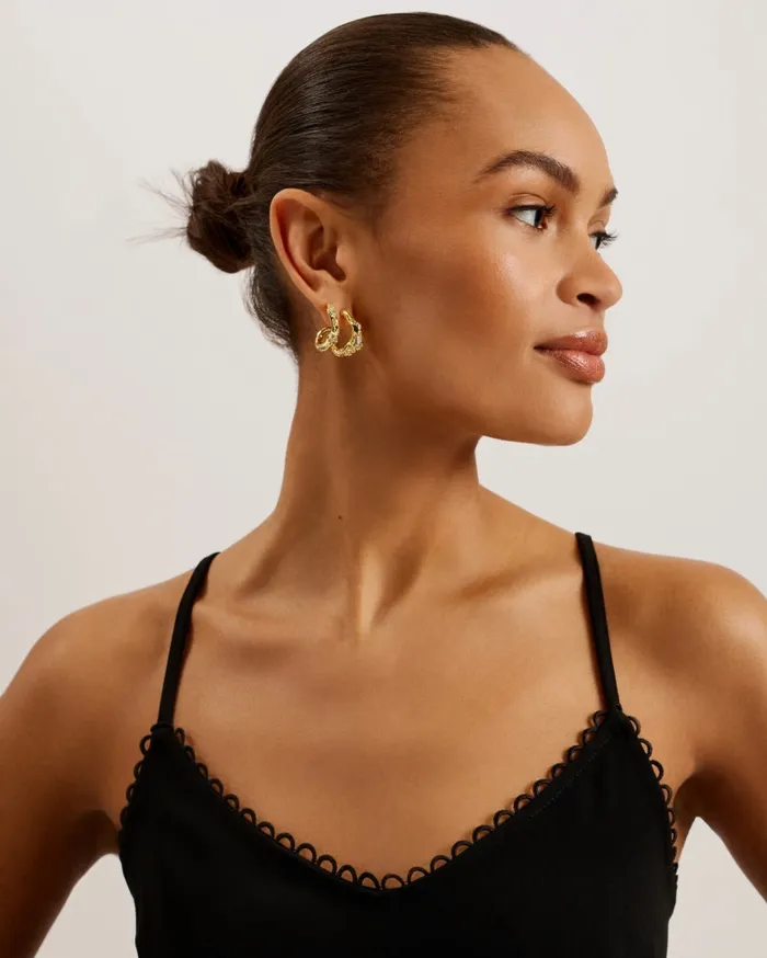 Women ANDRENO 8211 Strappy Cami With Looped Trims Black Ted Baker Tops and Blouses