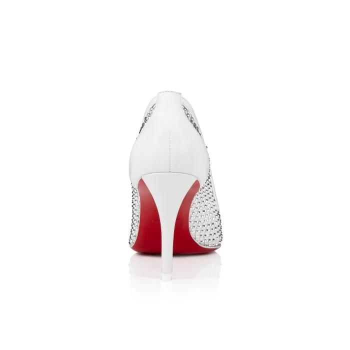 Women Apostropha Mesh Strass 80 Mm Pumps 8211 Strass Mesh And Nappa Leather 8211 Bianco Christian Louboutin Pumps