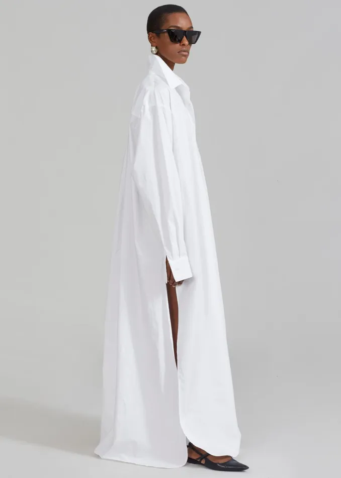 Women Avery Shirt Dress 8211 White The Frankie Shop Dresses
