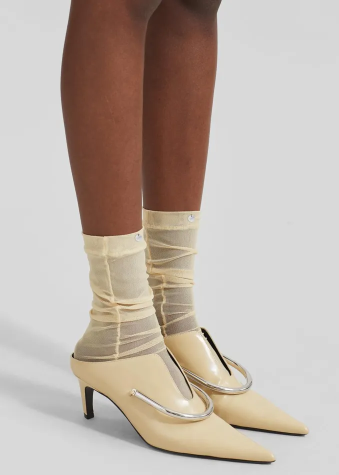Women Aylin Sheer Socks 8211 Pale Yellow The Frankie Shop