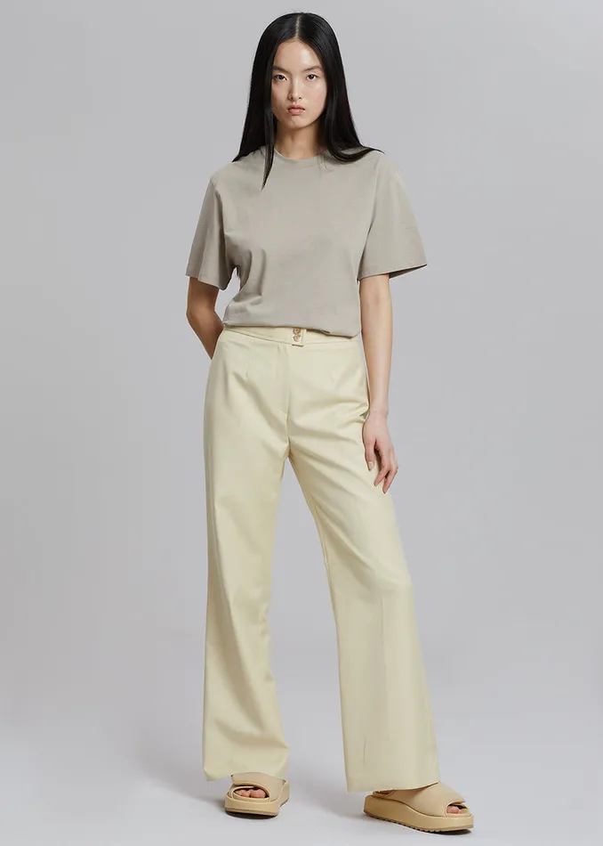 Women Azaro Tee 8211 Beige The Frankie Shop Tops