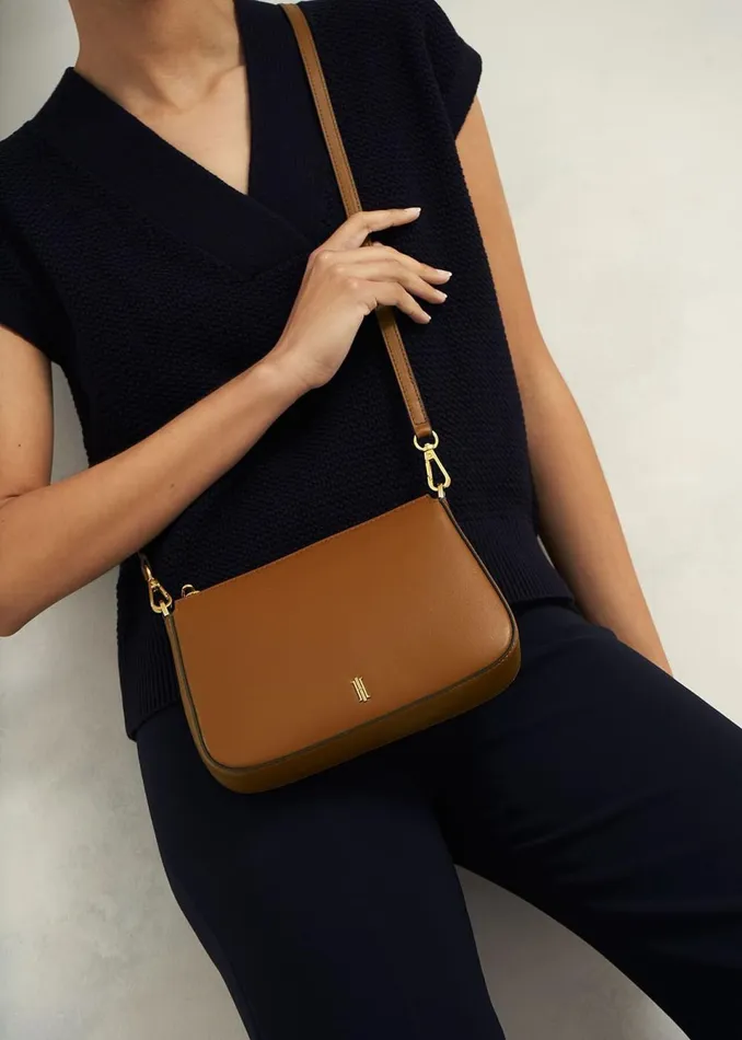 Women Bags Hobbs Briella Leather Crossbody Bag Tan