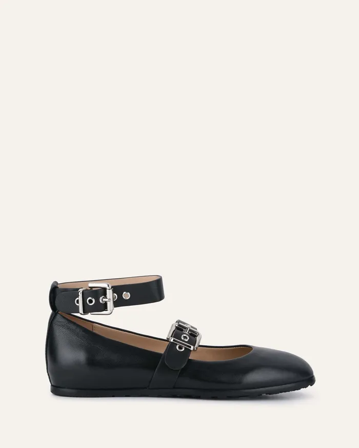 Women BALLET jomercer Hera casual flats black leather