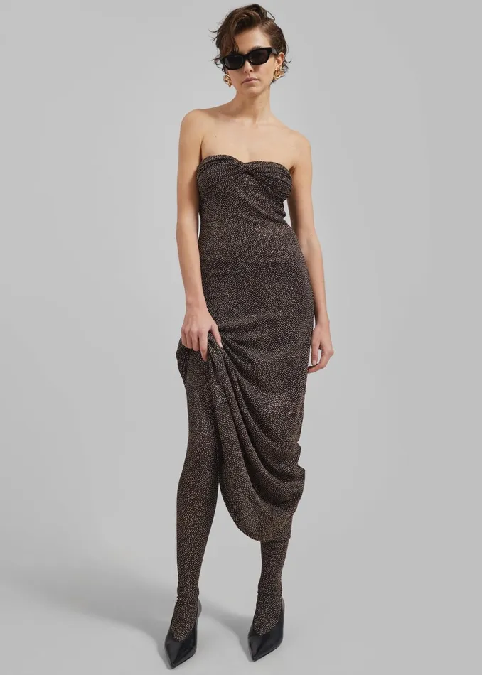 Women Beaufille Anise Dress 8211 BlackGold The Frankie Shop Dresses