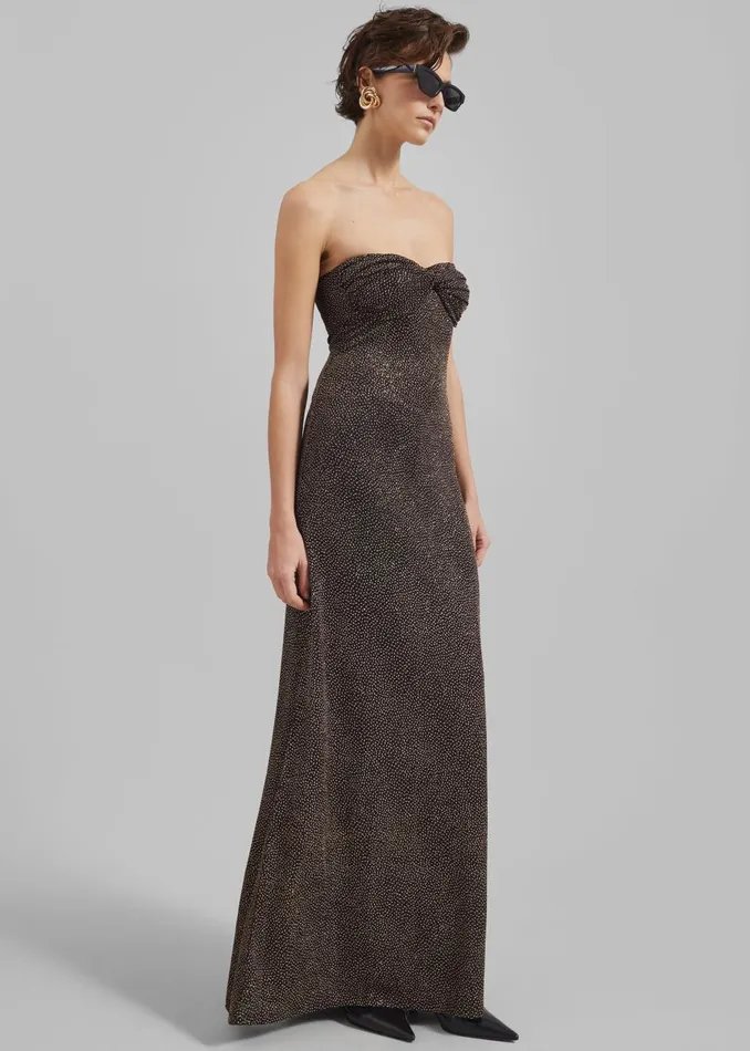 Women Beaufille Anise Dress 8211 BlackGold The Frankie Shop Dresses