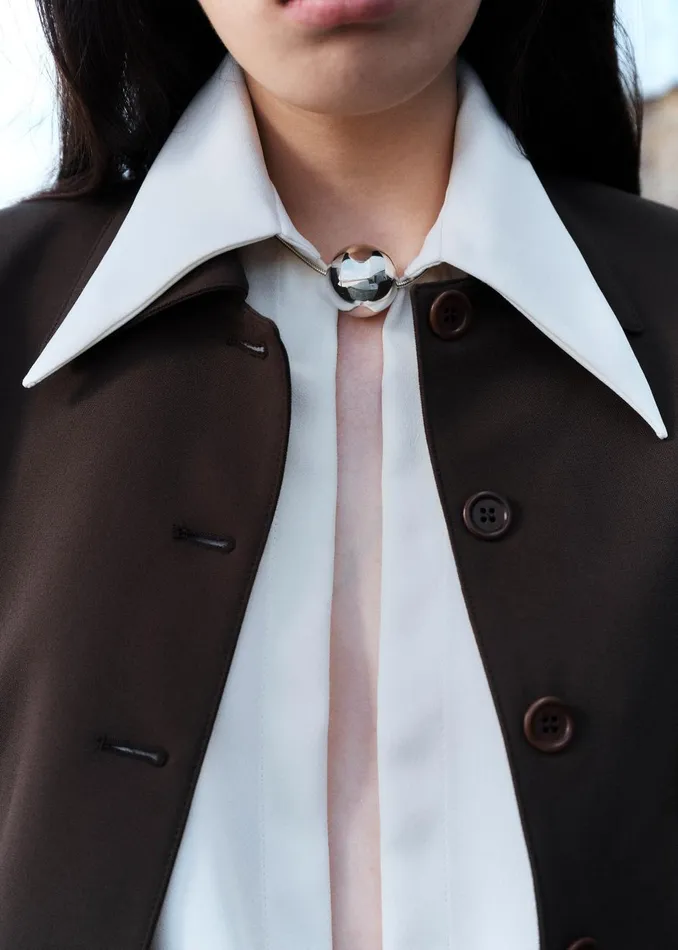 Women Beaufille Globe Necklace 8211 Silver The Frankie Shop