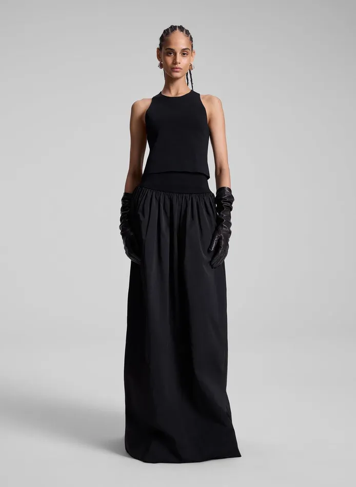Women Belle Compact Knit Top Black ALC Tees and Tanks