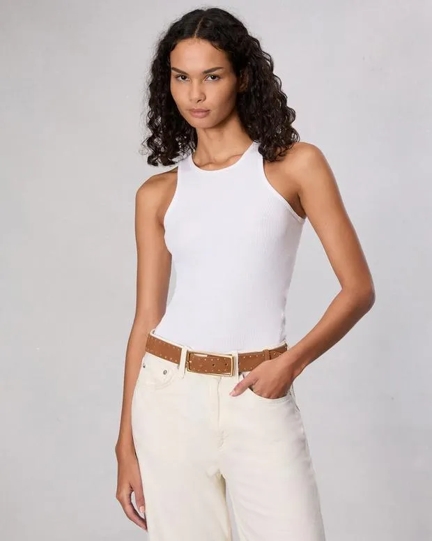 Women Belts Rag and Bone Rebound Suede Belt Brownwood Suede