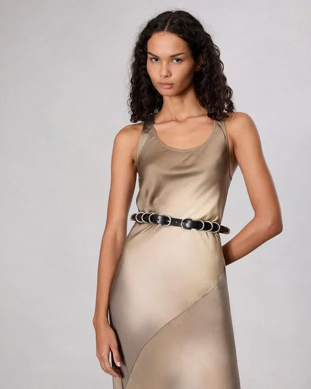 Women Belts Rag and Bone Spire Double Buckle Belt Black