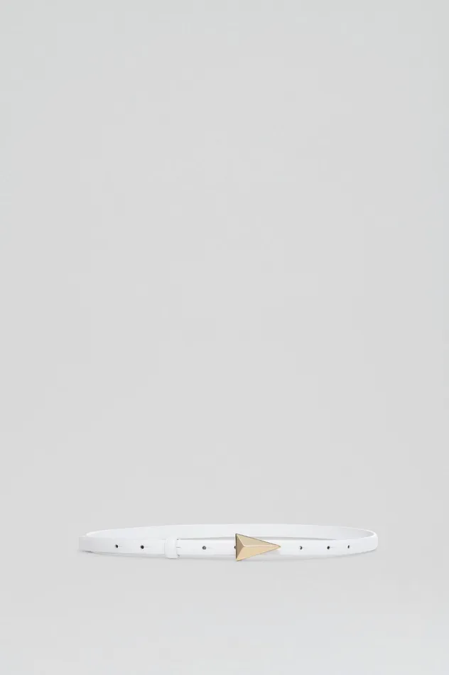 Women Belts Scanlan Theodore TRIANGLE TRIM BELT 12 BIANCO Women Belts Scanlan Theodore TRIANGLE TRIM BELT 12 BIANCO