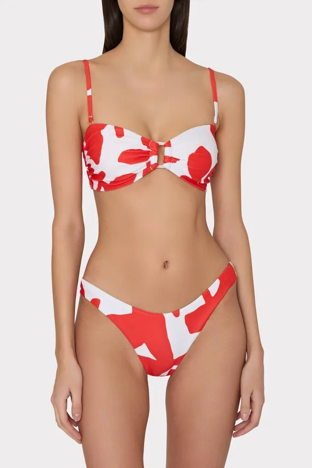 Women Bikinis Milly Grand Foliage Bikini Top Redwhite Women Bikinis Milly Grand Foliage Bikini Top Redwhite