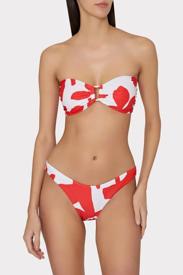 Women Bikinis Milly Grand Foliage Bikini Top Redwhite Women Bikinis Milly Grand Foliage Bikini Top Redwhite