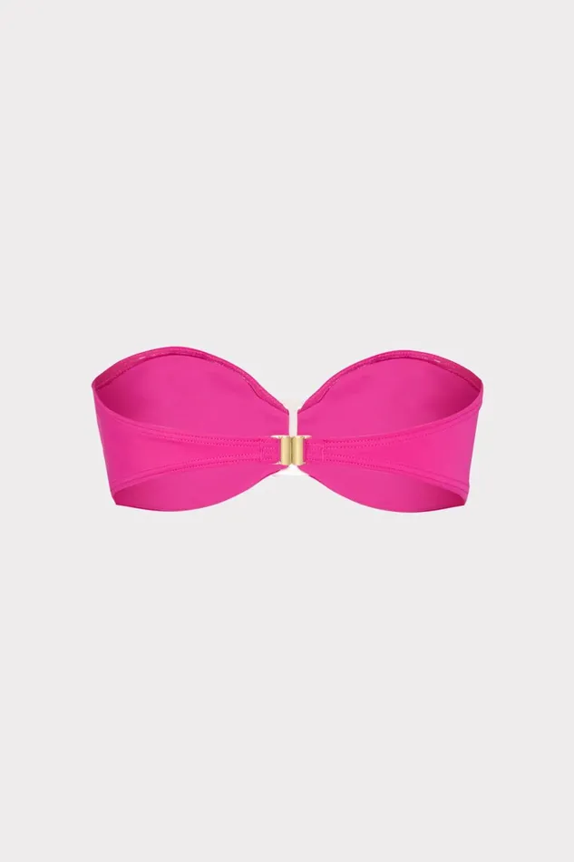 Women Bikinis Milly Margot Bandeau Top Hot Pink
