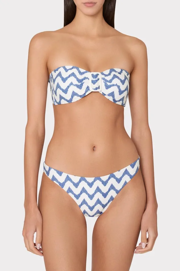 Women Bikinis Milly Margot Barcelona Chevron Bikini Bottom Whiteblue Women Bikinis Milly Margot Barcelona Chevron Bikini Bottom Whiteblue