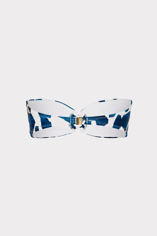 Women Bikinis Milly Ocean Puzzle Bandeau Top Navy Multi Women Bikinis Milly Ocean Puzzle Bandeau Top Navy Multi