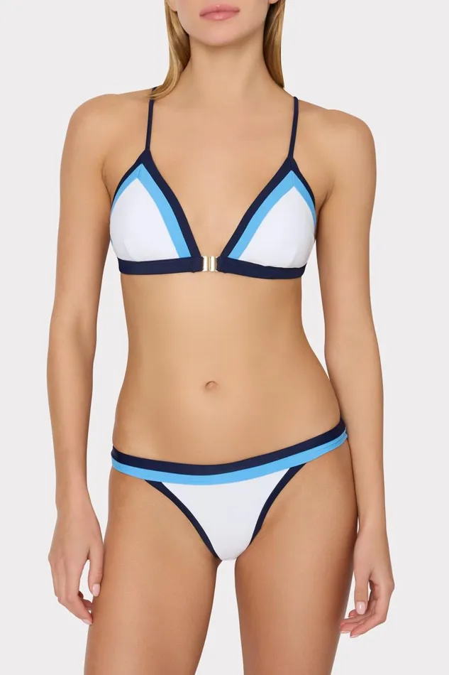 Women Bikinis Milly Positano Color Block Bikini Bottom Navy Multi Women Bikinis Milly Positano Color Block Bikini Bottom Navy Multi