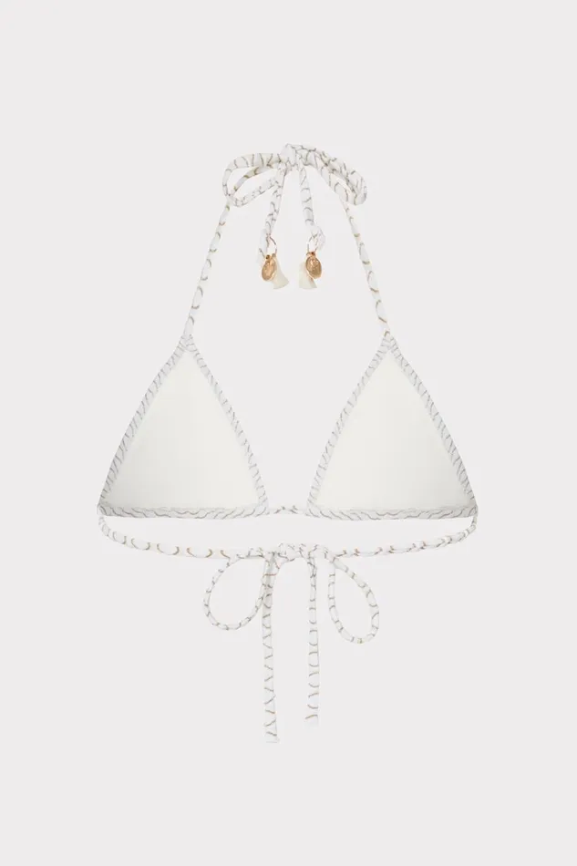 Women Bikinis Milly Textured Waves Triangle Bikini Top White Women Bikinis Milly Textured Waves Triangle Bikini Top White