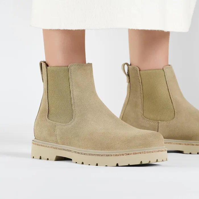 Women Birkenstock Boots Highwood Slip Taupe