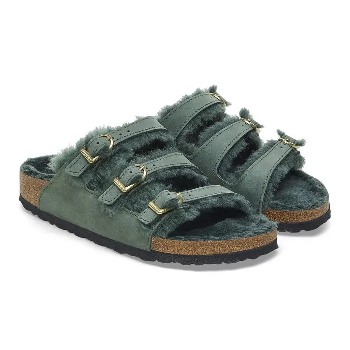 Women Birkenstock MultiStrap Florida Shearling Thyme