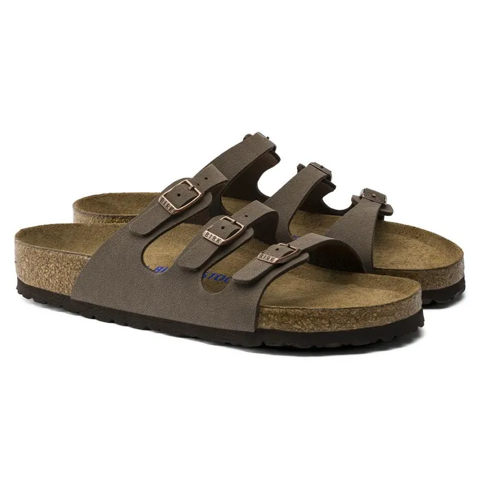 Women Birkenstock MultiStrap Florida Soft Footbed Mocha