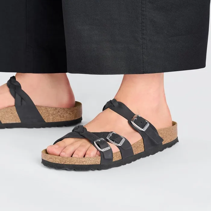 Women Birkenstock MultiStrap Franca Braided Black