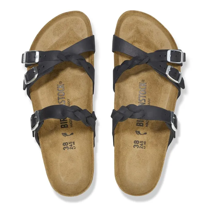 Women Birkenstock MultiStrap Franca Braided Black