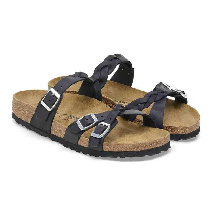 Women Birkenstock MultiStrap Franca Braided Black