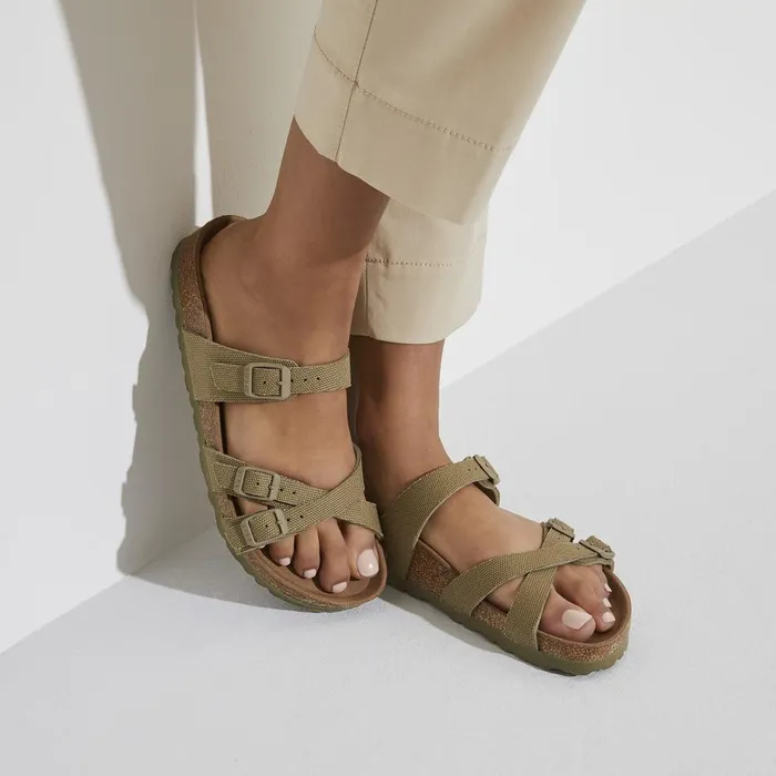Women Birkenstock MultiStrap Franca Vegan Faded Khaki