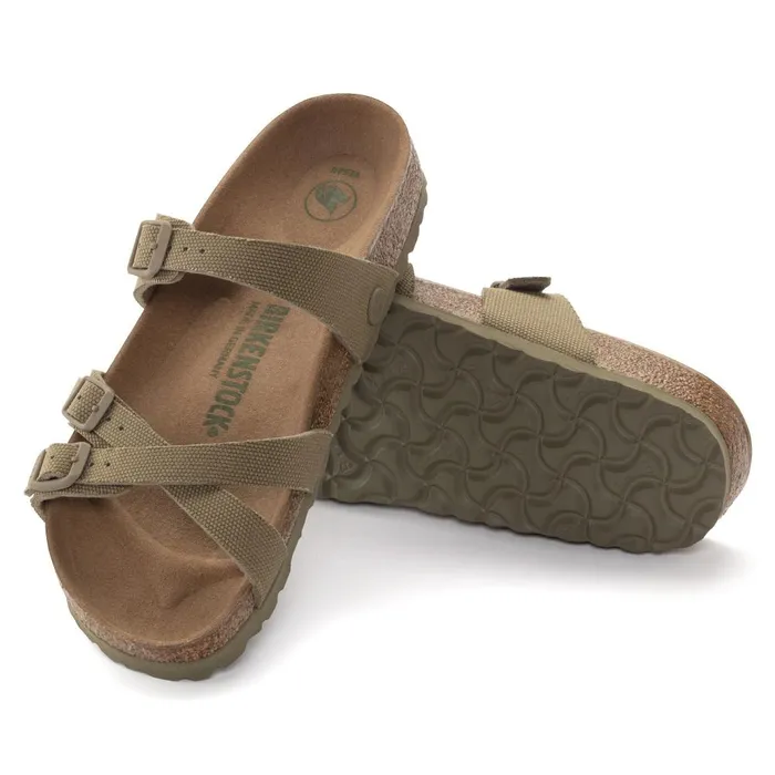 Women Birkenstock MultiStrap Franca Vegan Faded Khaki