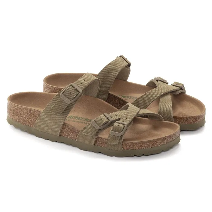 Women Birkenstock MultiStrap Franca Vegan Faded Khaki